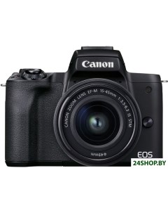 Беззеркальный фотоаппарат EOS M50 Mark II EF M 15 45mm IS STM kit 4728C007 черный Canon