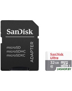 Карта памяти Ultra microSDHC SDSQUNR 032G GN3MA 32GB с адаптером Sandisk