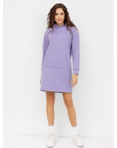 Платье худи с карманом кенгуру бледно фиолетового оттенка Mark formelle