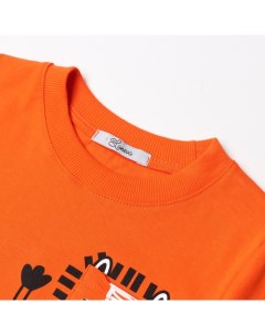 Комплект для мальчика футболка шорты цвет оранжевый рост 110 см Luneva