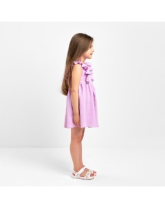 Платье детское с рюшей Муслин р 30 98 104 см лиловый Kaftan