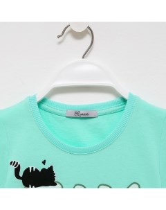 Комплект футболка шорты для девочки цвет мятный рост 104 Luneva