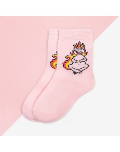 Носки для девочки Единорожек размер 14 16 см цвет розовый Kaftan