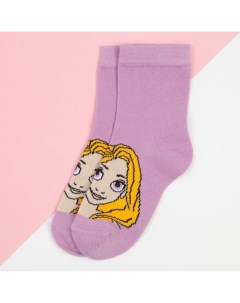 Носки для девочки Рапунцель Принцессы DISNEY 14 16 см цвет фиолетовый Kaftan