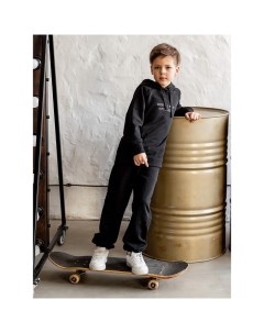 Комплект для мальчика Пит худи брюки рост 104 см цвет чугунный Батик