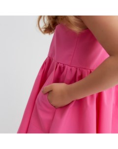 Платье для девочки с карманами размер 32 110 116 цвет ярко розовый Kaftan