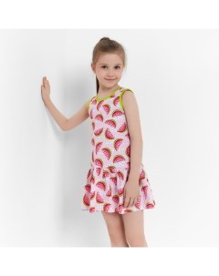Сарафан для девочки цвет розовый арбузы рост 116 см Юниор текстиль