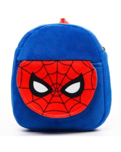 Рюкзак плюшевый на молнии с карманом 19х22 см Человек паук Marvel