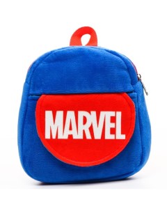 Рюкзак плюшевый на молнии с карманом 19х22 см Мстители Marvel