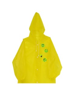 Дождевик детский со светоотражающими элементами цвет жёлтый 120 160 см Funny toys