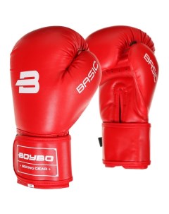 Перчатки боксёрские Basic к з 8 OZ цвет красный Boybo