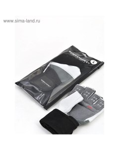 Перчатки для фитнеса мужские кожаные Q10 цвет чёрный белый размер M Onhillsport
