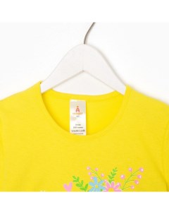 Костюм для девочки футболка бриджи цвет лимонный рост 104 см Ivashka
