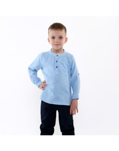 Комплект детский лонгслив брюки цвет голубой рост 104см Bebus
