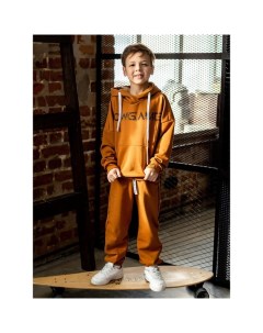 Комплект для мальчика Пит худи брюки рост 116 см цвет охра Батик