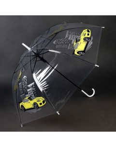 Зонт детский Жёлтая машина полуавтомат прозрачный d 90см Funny toys