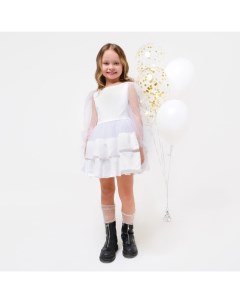 Платье нарядное детское рост 98 104 см 30 белый Kaftan
