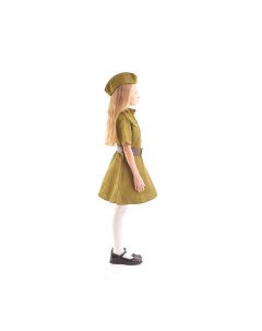 Платье военное для девочки пилотка ремень 8 10 лет рост 140 152 см Страна карнавалия