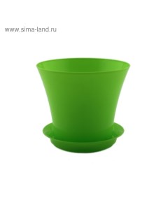 Пластиковый горшок с поддоном Сити цвет лайм Live-in-green