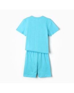 Комплект футболка шорты для девочки цвет голубой рост 116 см Sladikmladik