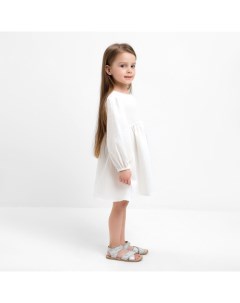 Платье детское с длинным рукавом Муслин размер 30 98 104 см цвет белый Kaftan