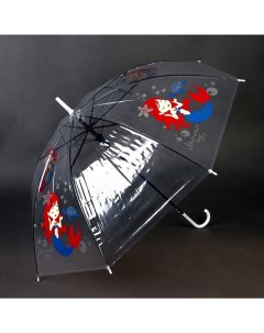 Зонт детский Русалочка и морской мир полуавтомат прозрачный d 90см Funny toys