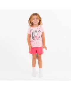 Пижама для девочки цвет розовый фуксия рост 116 см Luneva
