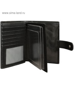 Портмоне с блоком для прав и отделением для паспорта Camel Premium цвет чёрный Dimanche