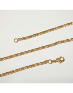 Цепь Панцирное плетение со звеньями каплевидный карабин золото 45см Queen fair