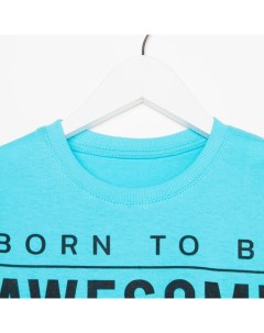 Комплект для мальчика футболка шорты цвет голубой рост 122 Luneva