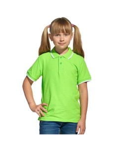 Рубашка поло детская размер 8 лет цвет ярко зелёный Stan