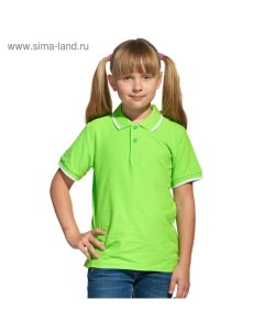 Рубашка поло детская размер 6 лет цвет ярко зелёный Stan