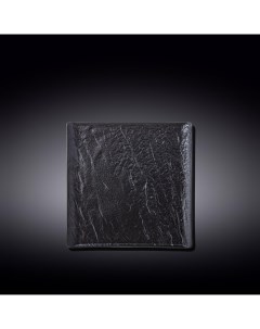 Тарелка квадратная Wilmax 17х17 см цвет чёрный сланец Wilmax england