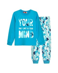Пижама для мальчика рост 92 см цвет голубой Let's go