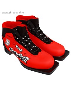 Ботинки лыжные Snowball NN75 искусственная кожа искусственная кожа цвет красный чёрный лого чёрный б Трек