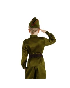 Костюм военного гимнастёрка пилотка ремень р р 26 рост 104 см Страна карнавалия