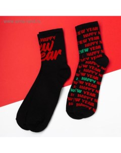 Набор мужских новогодних носков New Year р 41 44 27 29 см 2 пары Kaftan