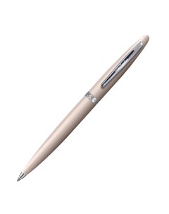 Ручка шариковая CAPRE корпус латунь и лак отделка сталь и хром чернила синие бежевая Pierre cardin