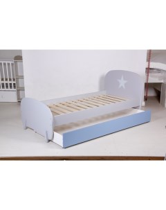 Кровать детская kids Mirum 1915 c ящиком цвет серый ящик голубой Polini
