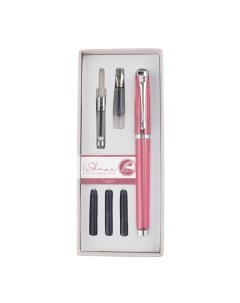 Набор I SHARE ручка роллер розового цвета сменная насадка с пером размера М конвертер 3 чернильных к Pierre cardin