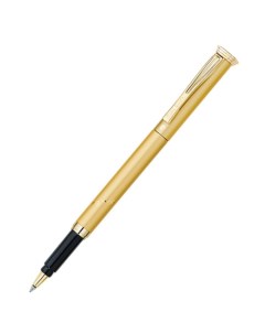 Ручка роллер GAMME корпус алюминий отделка сталь с позолотой чернила синие золотистая Pierre cardin