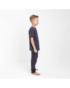 Пижама для мальчика футболка брюки цвет графит рост 146 Minaku