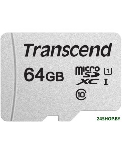 Карта памяти microSDXC 300S 64GB TS64GUSD300S Transcend