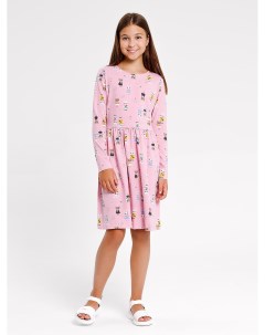 Платье для девочек пыльно розового цвета со зверюшками Mark formelle