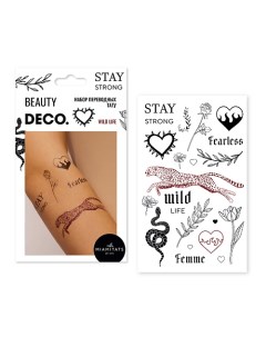 Набор переводных мини тату by Miami tattoos Wild Life Deco.