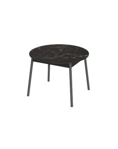Стол кухонный Цент 1 подстолье косое мрамор марквина черный графит Steelline
