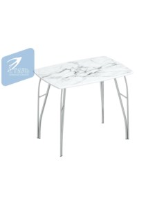 Обеденный стол 7 Белый мрамор Мк-стиль