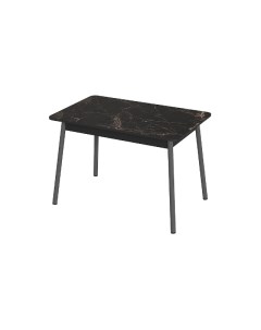 Стол кухонный Лион 1 подстолье косое мрамор марквина черный графит Steelline