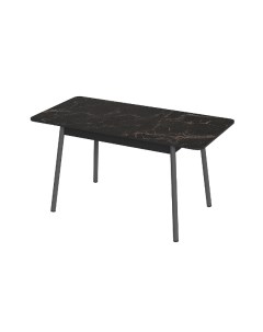 Стол кухонный Лион 2 подстолье косое мрамор марквина черный графит Steelline
