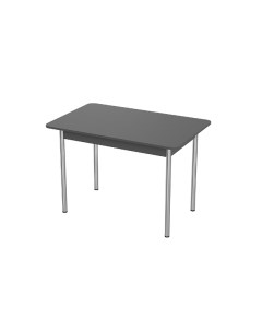 Стол кухонный Лион 1 подстолье прямое графит хром Steelline